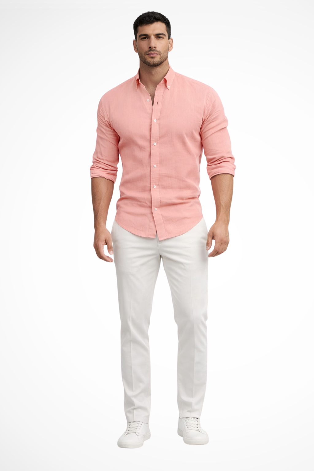 Men Loose Fit Long Sleeve Cotton Lapel Casual Summer Shirt