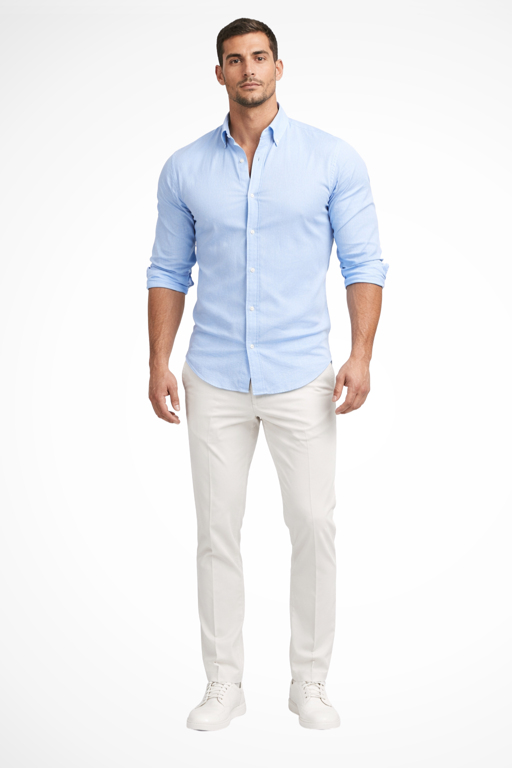 Men Loose Fit Long Sleeve Cotton Lapel Casual Summer Shirt